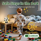 tanie Światła nocne-2026 piłka nożna miękka silikonowa lampa kranowa, zmieniająca kolor lampa LED z 30-minutowym timerem, 3 poziomami jasności, długim czasem pracy na baterii, ładowana przez USB lampka nocna do sypialni,