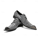 economico Scarpe Eleganti Elementari-Per uomo Moda Matrimonio Pelle Pelle Pieno Fiore Italiana Confortevole Antiscivolo Allacciatura Nero Primavera Autunno Tutte le stagioni