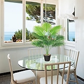 levne Umělé rostliny a zeleň-2 ks umělých rostlin arekové palmy (bez květináče), umělé rostliny, umělé podlahové rostliny, umělé tropické palmy, umělá zeleň, rostliny pro vnitřní a venkovní dekoraci domácí kanceláře.