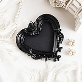 cheap Picture Frames-Vintage Black Resin Decorative Frame, Handmade Hand-Painted Ornate Wall Hanging Frame for DIY Wall Decor, Photo Display Frame, Home Wall Decoration Prop for Parties, Festivals
