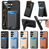 ieftine 2026 Samsung Galaxy S26 Seria-telefon Maska Pentru Samsung Galaxy S26 S26 Plus S26 Ultra Capac Spate Portofel Card rezista Suport Inel Cataramă inel Retro TPU PU piele