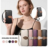 billige 2026 Samsung Galaxy S26-serien-telefon Etui Til Samsung Galaxy S26 S26 Pluss S26 Ultra Lommebok-kortveske Flip deksel Glidelås med håndleddsstropp Støtte Kontor / Bedrift TPU PU lær