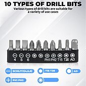 Χαμηλού Κόστους σετ τρυπανιού-Σετ 4 προσαρμογέων τρυπανιού ορθής γωνίας 105 μοιρών, κρουστικό μηχανισμό κίνησης και μαγνητικό τρυπάνι με υποδοχή κατσαβιδιού, γωνιακό εργαλείο, πλήμνη βίδας (κοντή + μακριά) και εύκαμπτη γωνιακή