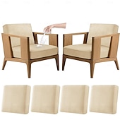 voordelige Patio Kussenshoes-4 stuks stretch kussenhoezen voor buiten, 100% waterdicht, vervangende hoezen voor tuinbanken en -sofa's, wasbare en herbruikbare meubelbeschermers.
