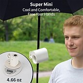 levne Fanoušci aut-Ventilátor s klipem a LED displejem, nastavitelná rychlost 100 otáček, přenosný USB dobíjecí 1800mah baterie, osobní chladicí mini ventilátory, ruční, do deštníku, kanceláře, kempování, posilovny, na