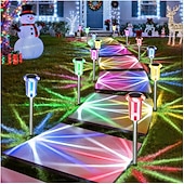 cheap Pathway Lights &amp; Lanterns-Solar Outdoor Lights, Solar Pathway Lights Outdoor Waterproof, Stainless Steel Stake Lighting for Garden Yard Path Walkway Driveway Patio Lawn Outside Decor,Color Changing
