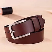 abordables Ceintures pour homme-Homme Ceinture Boucle automatique Cuir Chrome Streetwear Contemporain Classique Loisir Couleur Unie Noir Marron Quotidien Affaires Formel Ceinture Taille