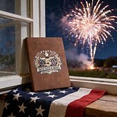cheap U.S. 250th Anniversary-250th America Anniversary Notebook, U.S. 1776–2026 Commemorative Fountain Vegan Leather Journal, 250 Years Freedom Limited Edition Gift, Independence Patriots Journal