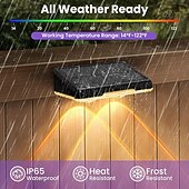 olcso Kültéri falilámpák-4/8 db napelemes kültéri fali lámpa udvari LED kerti lámpához vízálló lépcsőlámpák rgb színes hangulatvilágítás napelemes fali mosólámpák