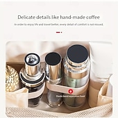 abordables stockage de bagages et de voyage-Trousse de toilette en sergé, grande capacité, portable et multifonctionnelle, idéale pour les voyages. Trousse de toilette unisexe avec crochet de suspension, pochette à maquillage, organisateur de