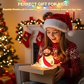 abordables Veilleuses pour chambre d'enfant-Veilleuse petit Jésus, mini lampe Jésus en silicone, veilleuse à intensité variable pour chambre d'enfant, lampe tactile rechargeable, idéale comme cadeau de Noël, de Pâques ou de baptême