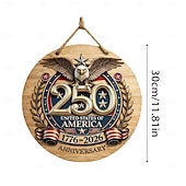 levne 250. výročí USA-Dřevěná cedule k 250. výročí Spojených států, vlastenecká dekorace na zavěšení dveří ke Dni nezávislosti, nástěnná plaketa s americkou vlajkou na farmě, dekorace na verandu domu ke Dni nezávislosti 4.