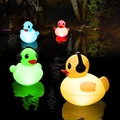 cheap Underwater Lights-1 Pc Outdoor Solar Waterproof Inflatable PVC Duck Pool Light, Decorative LED Lamp for Garden, Yard, Lawn, Pond, Patio – Summer, Party &amp; Beach Ambient Landscape Lighting
