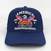abordables 250e Anniversaire des États-Unis-Casquette commémorative du 250e anniversaire des États-Unis, motif aigle patriotique, semi-quincentenaire 1776-2026, broderie drapeau américain, casquette de baseball ajustable