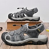 baratos sandálias de exterior-Sandálias masculinas para atividades ao ar livre, com design durável e respirável, tiras ajustáveis e sola antiderrapante. Perfeitas para caminhadas, atividades aquáticas, férias na praia e uso casual no verão.