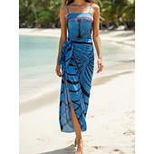 preiswerte Einteilige Badeanzüge-Damen Badeanzug Einteiler Zweiteilig Monokini Rock Bademode Bauchkontrolle Hohe Taille Schlank Rückenfrei Urlaub Strandbekleidung Blumen V Ausschnitt Ärmellos Badeanzüge