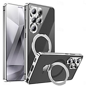 abordables 2026 Samsung Galaxy S26 Serie-teléfono Funda Para Samsung galaxia S26 Ultra S25 Ultra Estuche delgado Desmontable y protector de pantalla Soporte para Anillo Aleación de aluminio