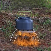 voordelige Grills voor buiten koken-Opvouwbare roestvrijstalen vuurkorfstandaard voor buiten, beschermt voedsel tegen direct contact, geschikt voor kamperen, barbecueën, koken en verwarmen. Een essentieel accessoire voor buitenkoken.