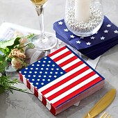 billiga U.S. 250-årsjubileum-50 st patriotiska 4 juli-servetter, amerikanska flaggan, pappersservetter för självständighetsdagen, 250-årsjubileum, minnesdagen &amp;firandet av veteranernas dag