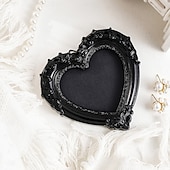cheap Picture Frames-Vintage Black Resin Decorative Frame, Handmade Hand-Painted Ornate Wall Hanging Frame for DIY Wall Decor, Photo Display Frame, Home Wall Decoration Prop for Parties, Festivals