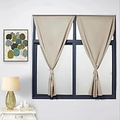 olcso Elsötétítő függöny-2 db 100%-os sötétítő függöny, öntapadós, lyukasztásmentes, hálószobai napellenző, szigetelés, ablakfüggöny, ajtó, erkély, napvédelem