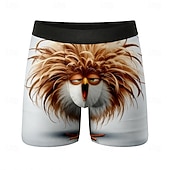  Муж. Животное птенец Куры Фризл Эластичные боксерские трусы Плавки Боксерские шорты для плавания Веселая Повседневные Дом Пляжный отдых Эластичный пояс Влагоотводящий материал Дышащее нижнее белье