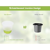 お買い得  植物ケアアクセサリー-蓋付きスタータートレイと植物ラベル付きの4インチ苗カップ10個、透明な苗ポット、補強されたベース付きの再利用可能なプラスチック植木鉢、移植が簡単 &amp;種まき