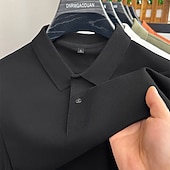 cheap Men's Classic Polo-Men's Polo Polo Shirts Casual Vacation Lapel Short Sleeve Fashion Modern Plain Buttons Plain Summer Spring Regular Fit Lake blue Black White Yellow Pink Red Polo