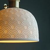 halpa Rumpu- ja kartiosuunnittelu-moderni messinkinen kupumainen kattokruunu moderni valkoinen keraaminen riippuvalaisin pohjoismaisen kultainen keittiösaarekkeen riippuvalaisin ruskea säädettävä ripustusjohto ravintolan yöpöydälle, baaritiskille, kahvilaan, makuuhuoneeseen