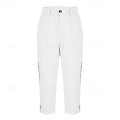 economico Pantaloncini Bermuda-Per donna Pantaloni Cargo Pantaloni capri Chinos Vacanza Streetwear Casual Lunghezza al polpaccio Vita media Semplice Tasca Fascia Elastica Comodo Comodità Inelastico Quotidiano All'aperto Streetwear
