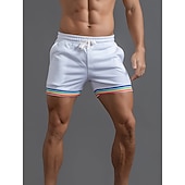 abordables Short de survêtement-Homme Actif Shorts de survêtement Shorts Short décontracté Avec Poches Taille Élastique Pur Couleur Pleine Séchage Rapide Sport Court Extérieur Salle de sport Entraînement Sports Sport Rouge Gris