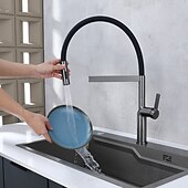 お買い得  キッチン用水栓金具-水栓 - シングルハンドルつの穴 電気メッキ その他 現代コンテンポラリー Kitchen Taps