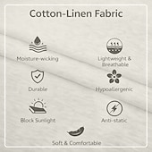 Недорогие Хлопковые Льняные Футболки-Муж. Футболка Футболка из льна Длинный рукав V-образный вырез Лето Весна Весна лето Сплошной цвет Полотняное плетение Текстура Повседневные На каждый день Уличный стиль Гладкая ткань