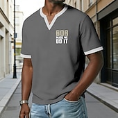  Men's BOB MADE ME DO IT Funny Humorous Waffle Knit V Neck Short Sleeve T Shirt Graphic Casual Fit Daily Wear Gift for Him Designer Clothing Apparel S M L XL XXL XXXL
