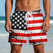  Per uomo 4 luglio, 250° anniversario degli Stati Uniti Bandiera degli Stati Uniti Patriottico Costumi da bagno Pantaloncini da mare Pantaloncini da Surf Misura del girovita medio Casual Ferie Tasche