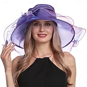 preiswerte Fascinators &amp; Hüte-Derby Hut Kirchenhut Kentucky Derby Hut Dame Edelfrau Kostüm Damen Derby Ascot Pferderennfestival Erwachsene Hut Frühling &amp; Sommer