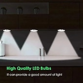 economico Luci notturne con sensore-8 luci notturne intelligenti con sensore di movimento, 6 LED, clip magnetica, nessun cablaggio necessario, lampade a LED in ABS per uso interno – camera da letto, corridoio, scale, ingresso, armadio,