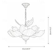 cheap Island Lights-Pendant lamp Bloom Metal Acrylic Flower Chandelier Light Fixture Large Round Chandelier Hanging Ceiling Lamp