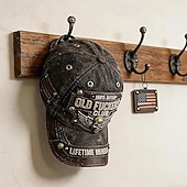cheap Gifts-Old Fuckers Club Vintage Baseball Cap, Distressed Skull Patch Trucker Hat for Men, Retro Patriotic USA Flag Adjustable Dad Hat, Funny Gag Gift for Dad Grandpa Husband