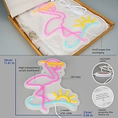 levne Dekorativní světla-plameňák, koktejl, palma &amp;Nástěnná svítidla s neonovým nápisem s vlnami, napájení přes USB, stmívatelné LED světlo s barevnými možnostmi pro interiér, ložnici, obývací pokoj, hernu, bar, párty,