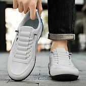 abordables Zapatillas Informales-Zapatillas deportivas de piel sintética para hombre: diseño moderno para estilos de vida activos, ideales para correr, caminar y actividades al aire libre.
