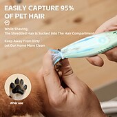 cheap Nail Clippers &amp; Grinders-Wireless Dog Paw Trimmer with Strong Suction Vacuum | Automatic Hair Collection, USB Rechargeable, Low Noise, Suitable for Small and Large Dogs, Cats