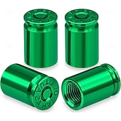 abordables Herramientas de Mano-4 tapones para válvula de neumático con forma de bala, de aleación de aluminio, para coches, SUV, camiones, bicicletas, motocicletas y bicicletas.