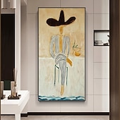 voordelige Cowboys-Met de hand gemaakt Hang-geschilderd olieverfschilderij Handgeschilderde Verticaal Abstract Landschap Modern Zonder Inner Frame (Geen frame)