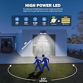 halpa Ulkotilojen seinävalaisimet-2 kpl ulkokäyttöön tarkoitettuja aurinkokennolla toimivia liiketunnistimella toimivia seinävalaisimia, IP65-vedenpitäviä, turvatyylisiä LED-lamppuja, joissa on 3 valaistustilaa puutarhaan, terassille,