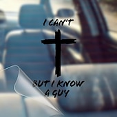 preiswerte Wand-Sticker-5 Stück – Ich kann es nicht, aber ich kenne jemanden – christlicher Jesus-Kreuz-Autoaufkleber aus Vinyl für Auto, Wand, Fenster, Fahrzeug, wetterfest, viral