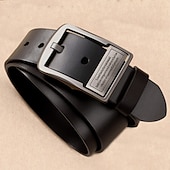 abordables Cinturones de hombre-Hombre Cinturón Ajustable Cuero de PU Vintage Ropa de calle Moderno Ocio Color sólido Negro Café Casual Diario Negocio Formal Cinturón de Cintura