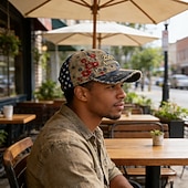  vintage klobouk k 250. výročí americké vlajky, vlastenecká baseballová čepice s květinovou výšivkou, denim, nastavitelná, dárek ke Dni nezávislosti pro muže a ženy.