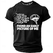 preiswerte Morsomme T-skjorter for menn-Men's FOUND AN EARLY PICTURE OF ME Funny Born Winner Graphic T-Shirt Sperm Parachute Cartoon Joke Tee Smart Player Humor Creative Gag Gift Short Sleeve Casual Designer Clothing Apparel S M L XL XXL XX