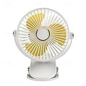 tanie Wentylatory na klipsy-Wentylator 4 w 1 z klipsem i lampką nocną LED, przenośny, biurkowy &amp;Wentylator ścienny, wentylator osobisty z długą żywotnością baterii i 5 prędkościami, cichy, mały wentylator chłodzący do łóżka w